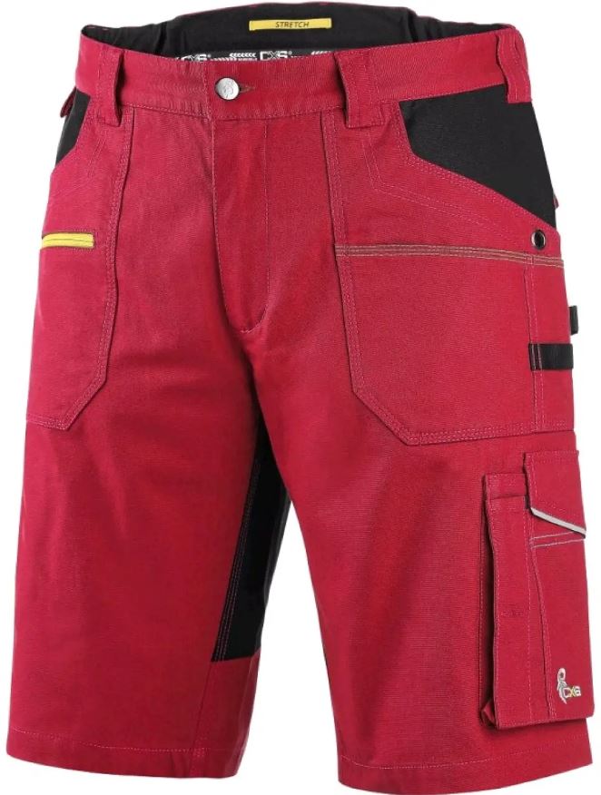 Levně CXS STRETCH kraťasy červená černá 50