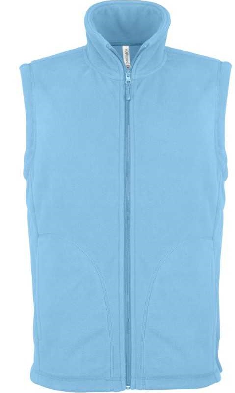 Levně Fleecová vesta unisex světle modrá S