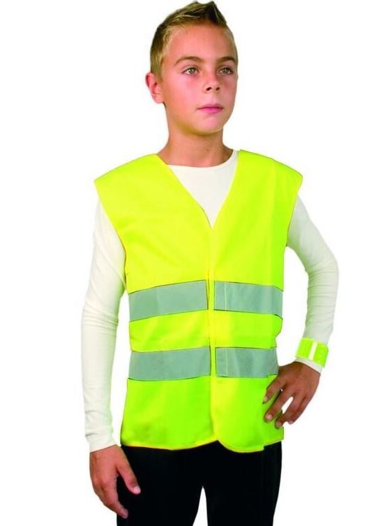 Levně CXS Teddy dětská výstražná vesta žlutá M
