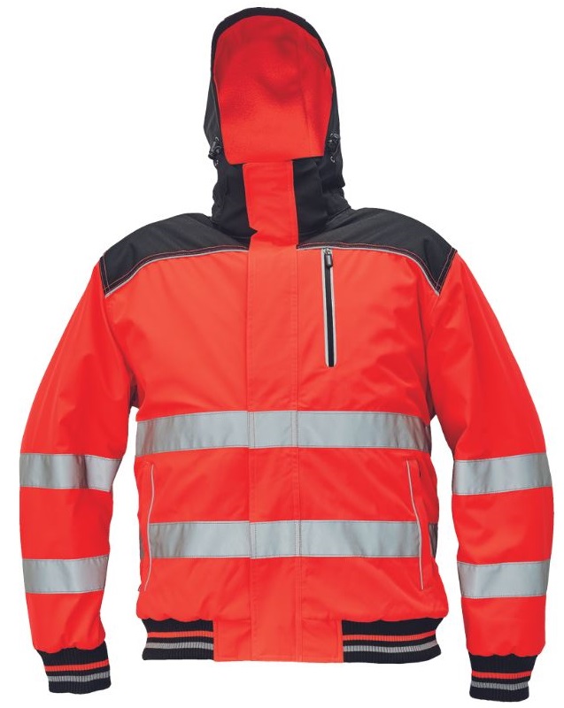 Levně KNOXFIELD HI-VIS WINTER pilot zimní reflexní bunda červená 2XL