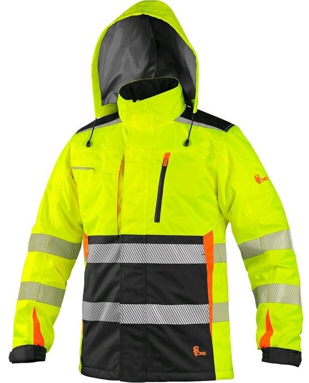 Levně CXS BENSON výstražná bunda zimní žlutá černá 2XL