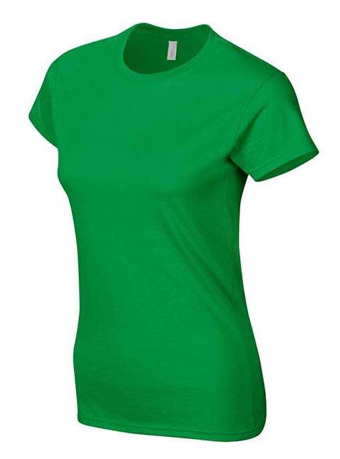 Levně Dámské bavlněné tričko s krátkým rukávem zelená irish 2XL