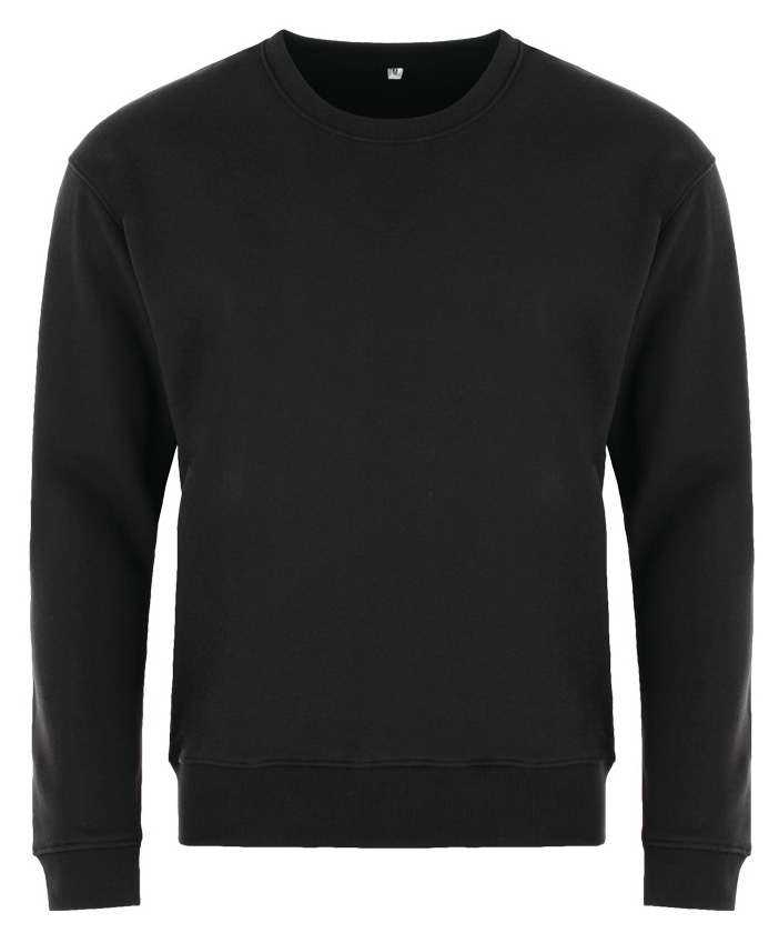 Levně Mikina přes hlavu bez kapuce HOKAS černá 4XL