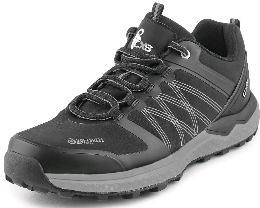 Levně CXS SPORT softshellová obuv černá šedá voděodolný materiál 37
