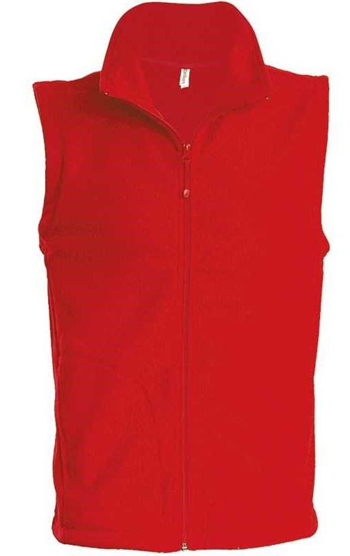 Levně Fleecová vesta unisex červená 3XL