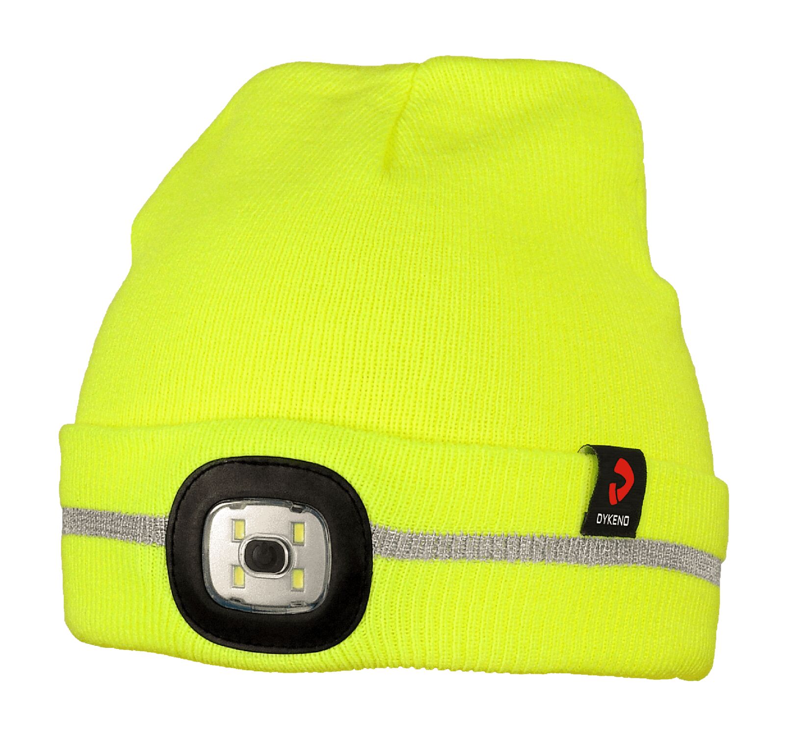 Levně ALAPOX LED zimní čepice s LED světlem fluorescenční žlutá