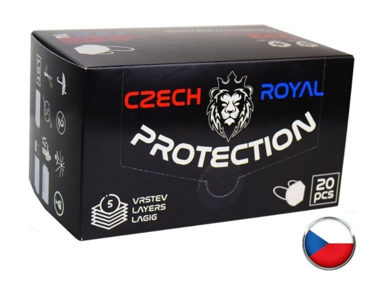 Levně Respirátor FFP2 Czech Royal Protection bez výdechového ventilku