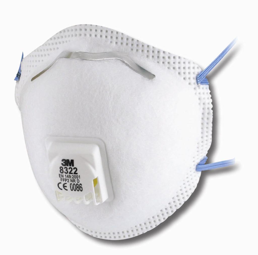 Levně 3M 8322 FFP2 NR D respirátor mušlový výdechový ventilek