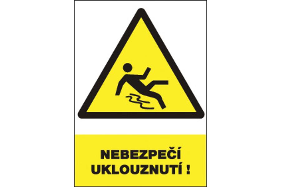 Levně Bezpečnostní tabulka Nebezpečí uklouznutí