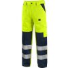 CXS Norwich reflexní pracovní kalhoty řeflexní žlutá modrá