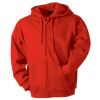 Mikina pánská na zip s kapucí červená