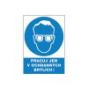 Bezpečnostní tabulka Pracuj jen v ochranných brýlích
