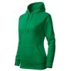 Dámská mikina Cape s kapucí středně zelená