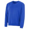 Mikina přes hlavu bez kapuce HOKAS modrá royal