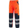 CXS Norwich reflexní pracovní kalhoty reflexní oranžová modrá