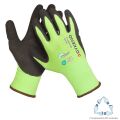 Povrstvené latexové rukavice ECO Green LX z recyklovaného materiálu