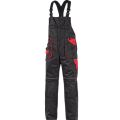 CXS ORION KRYŠTOF pracovní kalhoty s laclem černé červené
