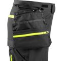 CXS NAOS HV kalhoty do pasu pánské černá žlutá Hi-Vis reflexní pruhy