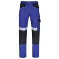 Primo bavlněné pracovní kalhoty do pasu modré reflexní odolné