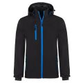 Softshellová bunda pánská Tara černá modré zipy