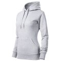 Dámská mikina Cape s kapucí světle šedý melír