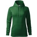 Dámská mikina Cape s kapucí lahvově zelená