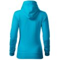 Dámská mikina Cape s kapucí tyrkysová