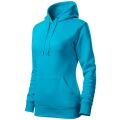 Dámská mikina Cape s kapucí tyrkysová
