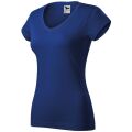 Dámské tričko Malfini Fit V-neck královská modrá