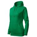 Dámská mikina Cape s kapucí středně zelená