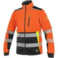 CXS BENSON výstražná softshellová bunda oranžová černá