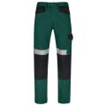 Primo bavlněné pracovní kalhoty do pasu zelené reflexní odolné