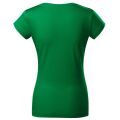 Dámské tričko Malfini Fit V-neck středně zelená