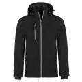 Softshellová bunda pánská Tara černá šedé zipy