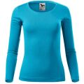 Dámské triko s dlouhým rukávem Malfini FIT-T LS 169 tyrkysová