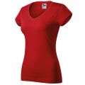 Dámské tričko Malfini Fit V-neck červená