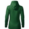 Dámská mikina Cape s kapucí lahvově zelená