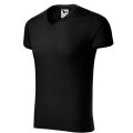 Malfini Slim Fit V-neck146 pánské tričko V výstřih černá
