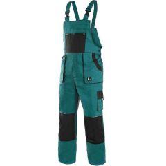 CXS Luxy Robin pracovní kalhoty s laclem zelená-černá