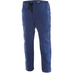 CXS MIREK klasické montérkové kalhoty do pasu na tkanici modrá