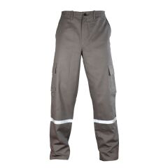 Pracovní kalhoty do pasu pánské z bavlny šedé