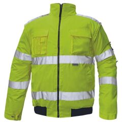 Cerva CLOVELLY pilot bunda HV žlutá reflexní bunda zimní