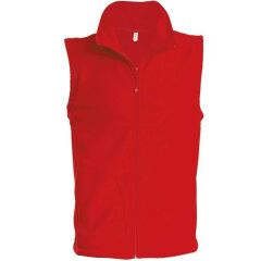Fleecová vesta unisex červená