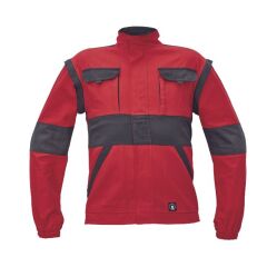 CERVA MAX NEO 2v1 pracovní bunda červená odepínací rukávy