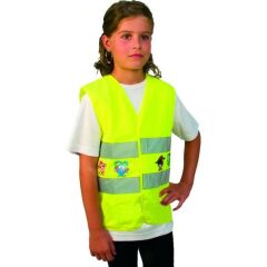 CXS Teddy dětská výstražná vesta s potiskem žlutá
