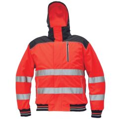 KNOXFIELD HI-VIS WINTER pilot zimní reflexní bunda červená