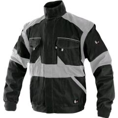 CXS Luxy Eda 2v1 bunda pracovní černá šedá odepínací rukávy