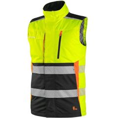CXS BENSON výstražná zateplená vesta žluto černá