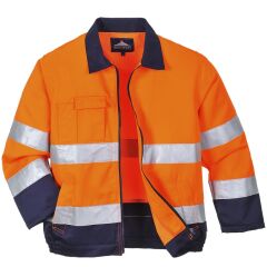 Portwest Madrid TX70 reflexní bunda Hi-Vis oranžová modrá