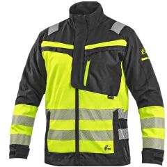CXS NAOS HV reflexní pracovní blůza pánská černá žlutá Hi-Vis